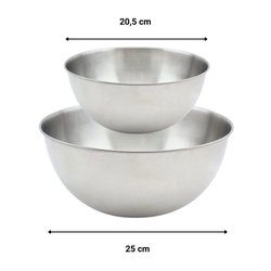 Set di 2 insalatiere e posate per insalata - FACKELMANN - 20,5 e 25 cm