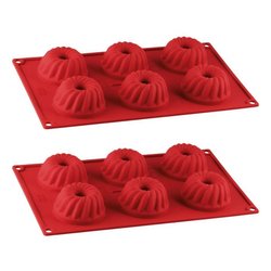 Set mit 2 Kougelhof-Formen mit je 6 Mulden  DR OETKER  Flexxibel Lov