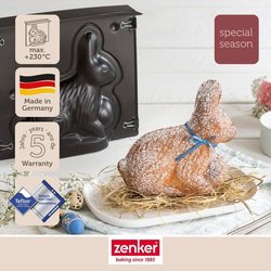 2er Set 3D-Kuchenformen - ZENKER - Osterhasenform - 600 ml -