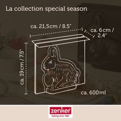 2er Set 3D-Kuchenformen - ZENKER - Osterhasenform - 600 ml -