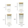 Set di 4 contenitori in vetro per alimenti - FACKELMANN - Naturale - C