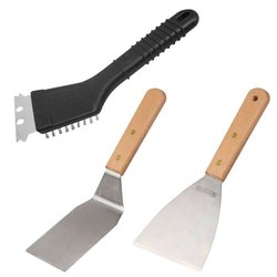 3er-Set Profi-Utensilien - FACKELMANN PROFESIONAL - Für Plancha