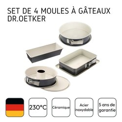 Set di 4 tortiere di diverse forme, da 28 a 32 cm - DR OETKER - Back-T