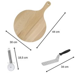 Juego de 3 utensilios para pizza - FACKELMANN