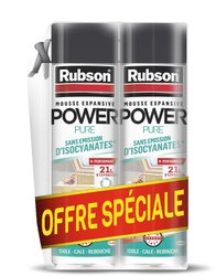 Lot de 2 aérosols mousse expansive - RUBSON - Power Pure - Adhérence m
