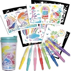 Blopens - LANSAY - Créa mug - 9 stencils - 1 mug - From 6 years old