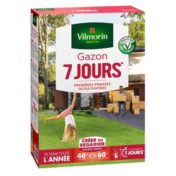 VILMORIN Grassamen - 7 Tage - 1KG Box - Ultraschnelle erste Triebe