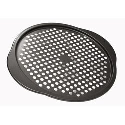 Plaque a pizza - SUCRE & GOURMANDISES - BAUMALU - Acier revetu Carbon 