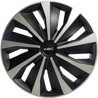 Lot de 4 Enjoliveurs 16 pouces - WRC - Bicolor noir & Carbon Style - f