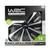Lot de 4 Enjoliveurs 16 pouces - WRC - Bicolor noir & Carbon Style - f
