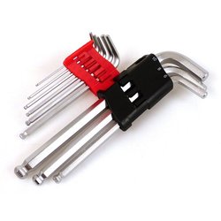 9 Inbussleutels 1,5 tot 10 mm - PRECISIESTEEL