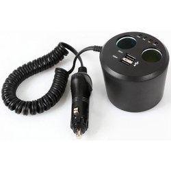 AUTO-T USB Zigarettenanzünder Auf Getränkehalter 12 / 24V
