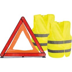 Kit de sécurité - CARLINEA - 1 triangle de présignalisation et de 2 gi