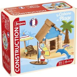 The Beach Hut 55 Pezzi - JEUJURA - Gioco di Costruzioni in Legno Natur