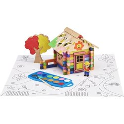 Cuadro Chalet 85 Piezas - JEUJURA - Juego de Construcción en Madera Na