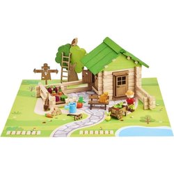 Casa e Giardino 135 Pezzi - JEUJURA - Gioco di Costruzioni in Legno Na