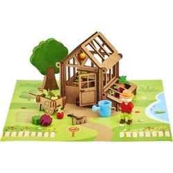The Gardener s Greenhouse 40 Pieces - JEUJURA - Natural Wood Construct