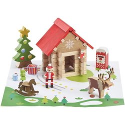 Santa s Cabin - Construction Game - JEUJURA - 60 pieces