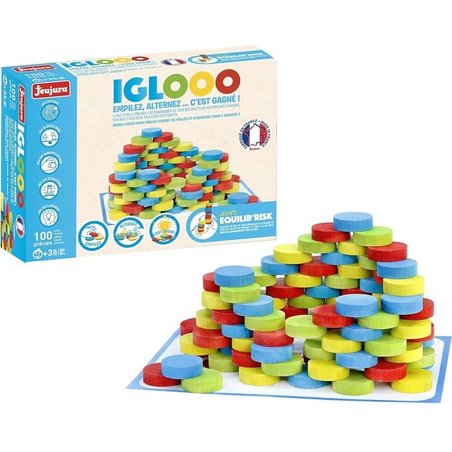 Iglooo 100 pezzi - JEUJURA - Gioco di abilità e logica con dischi e ta