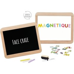 Lavagna in legno per la scuola - JEUJURA - Magnetica bifacciale: gesso