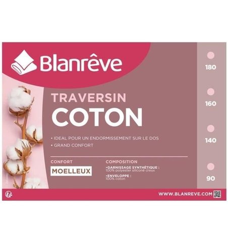 BLANREVE Refuerzo de algodón - 90 cm - Blanco