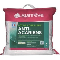 Blanreve batch of 2 triple protection pillows - 60 x 60 cm - white