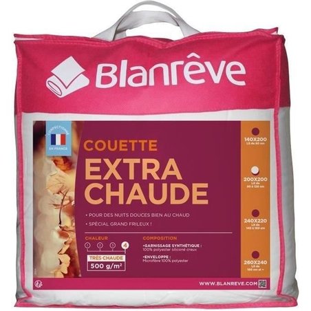 BLANREVE Edredón de microfibra extra cálido - 200 x 200 cm - Blanco
