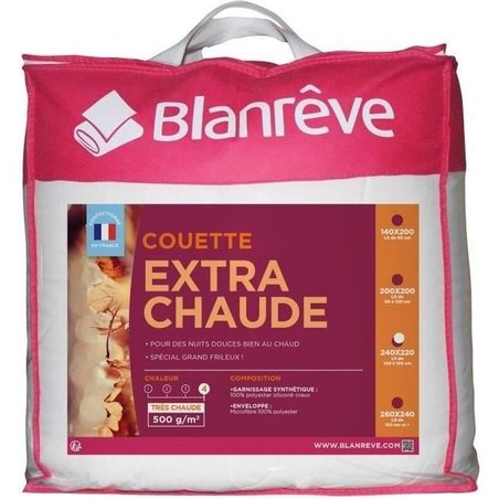 BLANREVE Extra warme Mikrofaser-Bettdecke - 220 x 240 cm - Weiß