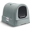 CURVER Bac a litiere pour chats - Bleu gris - Pour chat - 51 x 38,5 x 