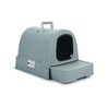 CURVER Bac a litiere pour chats - Bleu gris - Pour chat - 51 x 38,5 x 