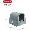 CURVER Bac a litiere pour chats - Bleu gris - Pour chat - 51 x 38,5 x 
