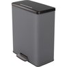 Cubo de basura rectangular - DECO BIN - CURVER - 65L - Gran capacidad 