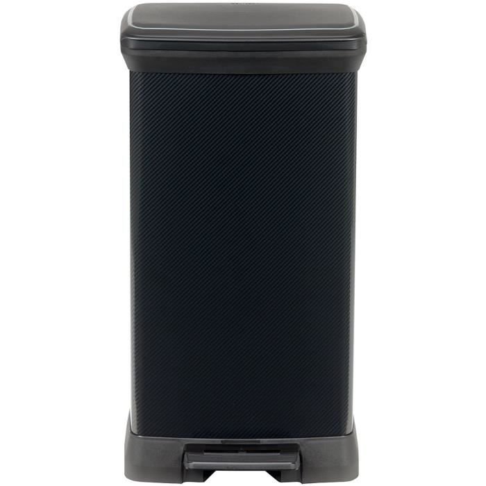 CURVER Decobin Rectangular Bin - 50 L - Carbon Black