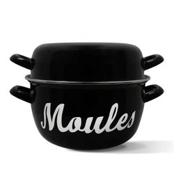 Mosselpot - MENASTYL - 3645563 - Geëmailleerd staal - Zwart - 18 cm - 