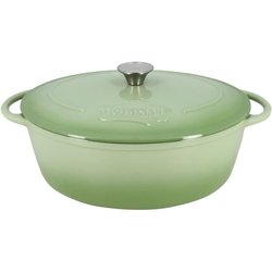 Casserole - MENASTYL - 6020075 - Round - Enameled cast iron - Green - 