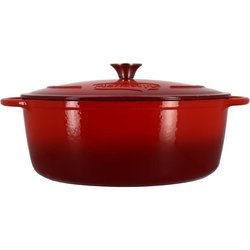 Casseruola - MENASTYL - 6020105 - Rotonda - Ghisa smaltata - Rossa - 7