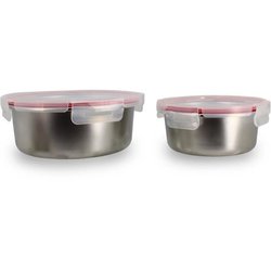 2er-Set luftdichte Behälter mit Deckel - MENASTYL - 5040178 - Edelstah