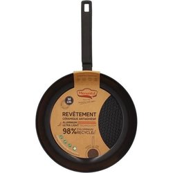 Frying pan - MENASTYL - 6020639 - Forged aluminum - 30 cm - Black - Su