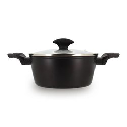 Dutch oven - MENASTYL - 6020646 - Forged aluminum - 20 cm - Black - Su
