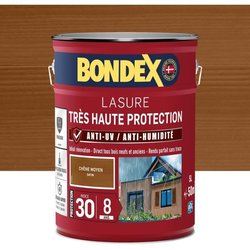 Holzlasur mit sehr hohem Schutz 8 Jahre Eiche mittel 5L Bondex