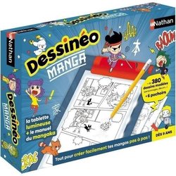 Jeu créatif - NATHAN - Dessinéo Manga - Tablette lumineuse pour créer 