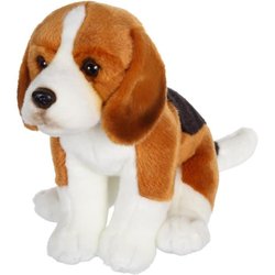 Plüschtier Beagle-Hund - GIPSY TOYS - Sitzend, 25 cm