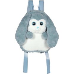 Flauschige Tasche - GIPSY TOYS - Plüschrucksack - Blau-weißes Kaninche