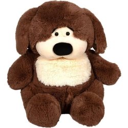 Knuffel mollige hond - GIPSY TOYS - 40 cm bruin
