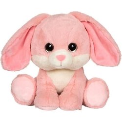 Peluche Puppy Eyes Pets - GIPSY TOYS - Coniglio rosa - 40 CM