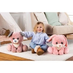 Peluche Puppy Eyes Pets - GIPSY TOYS - Perro rosa y gris - 40 CM