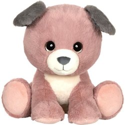 Plüschtier Welpenaugen  GIPSY TOYS  Rosa-grauer Hund  22 cm