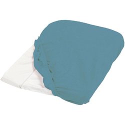 Housse de matelas a langer - CANDIDE - Eponge - 50 x 75 cm - Bleu cana