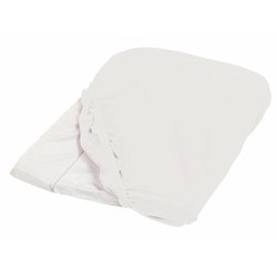 Aankleedkussenhoes - CANDIDE - Badstof - 50 x 75 cm - Wit