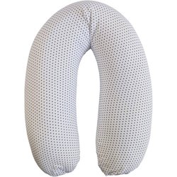 Coussin de maternité - CANDIDE - Jersey imprimé étoiles - Blanc / Bleu